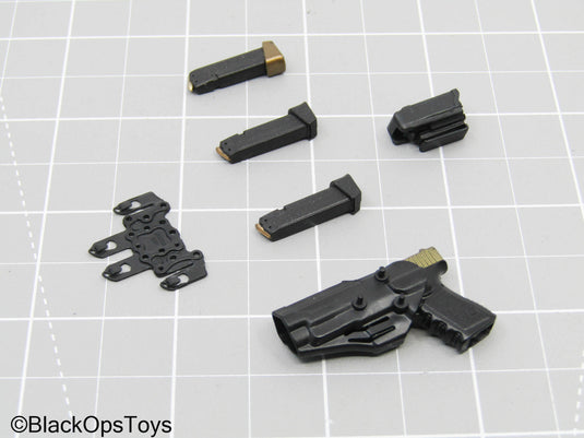 Pistol w/MOLLE Holster, Pocket Mag Holder, & Magazine Set