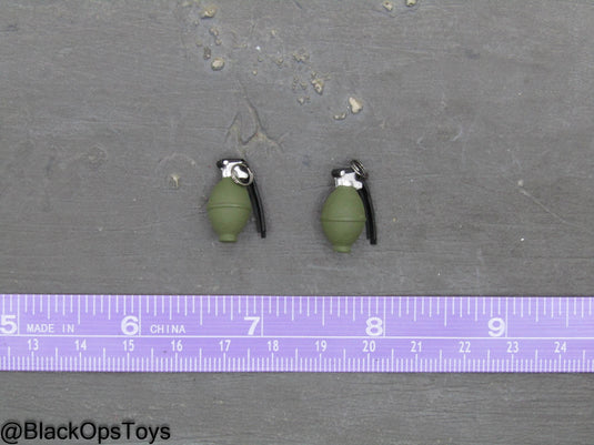Vietnam US Army Lt. Col. Moore - Metal Grenades (x2)