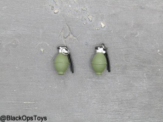Vietnam US Army Lt. Col. Moore - Metal Grenades (x2)