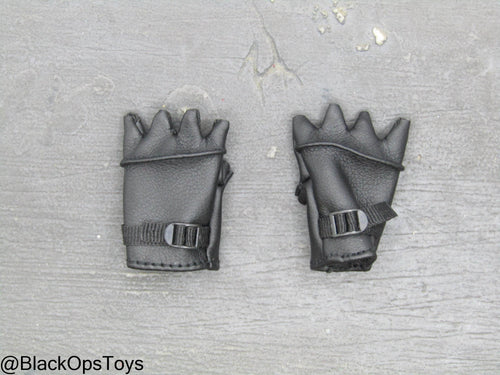 Bravo Two Zero - SAS Patrol Leader - Black Leather Like Fingerless Gloves