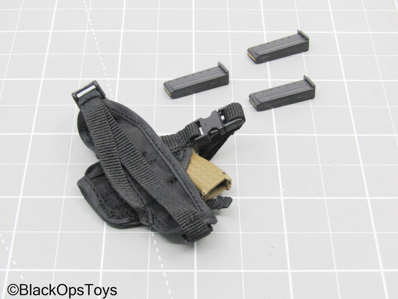 Load image into Gallery viewer, Tan Pistol w/Drop Leg Holster, &amp; Magazine Set
