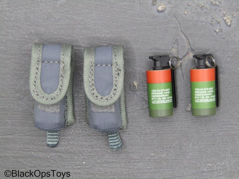 Load image into Gallery viewer, Dutch DSI Grenade Launcher Ver - Flashbangs w/Grey MOLLE Pouches
