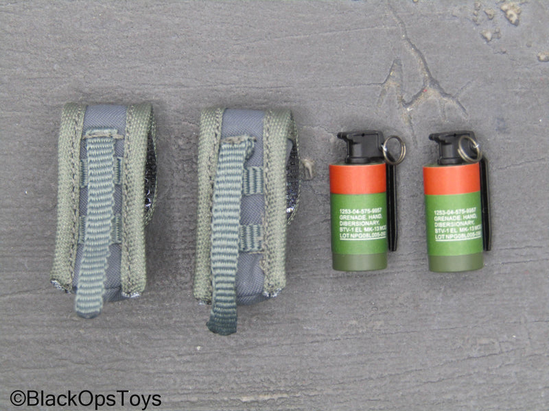 Load image into Gallery viewer, Dutch DSI Grenade Launcher Ver - Flashbangs w/Grey MOLLE Pouches
