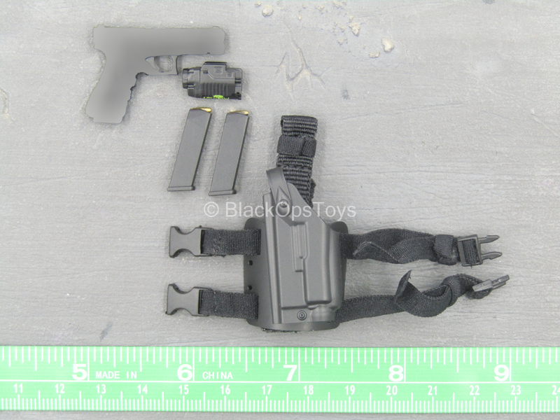 Load image into Gallery viewer, US Army Pilot - Black Pistol w/Drop Leg Holster (Left)
