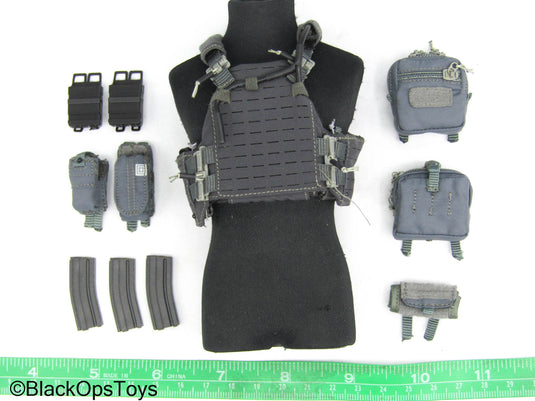 Dutch DSI Grenade Launcher Ver - Grey MOLLE Plate Carrier Vest w/Pouches