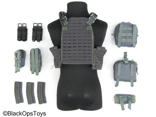 Dutch DSI Grenade Launcher Ver - Grey MOLLE Plate Carrier Vest w/Pouches