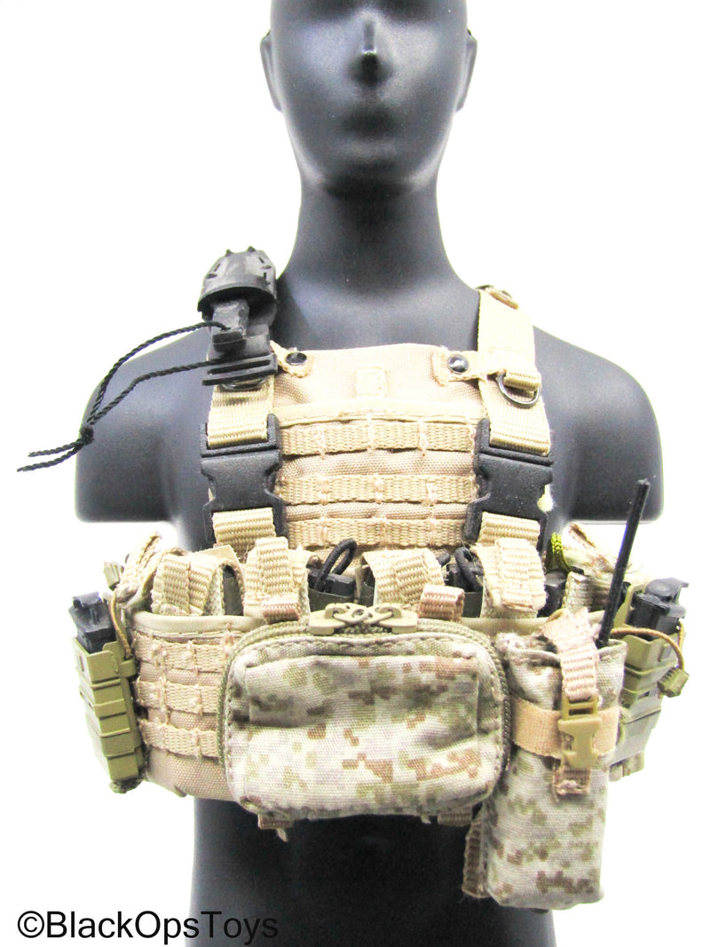 Load image into Gallery viewer, AOR1 MOLLE Camo Plate Carrier Vest w/Black Radio &amp; Gear Set
