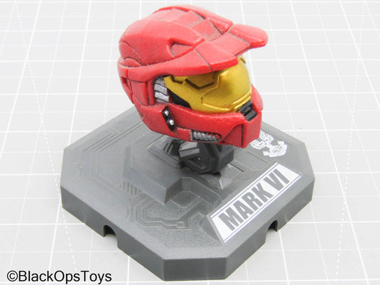 Halo - Red Spartan Mark VI Helmet w/Stand