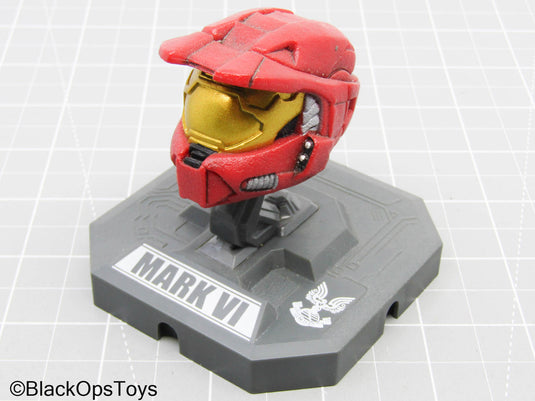 Halo - Red Spartan Mark VI Helmet w/Stand