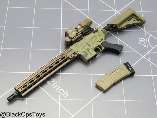 Weathered Tan HK 416 Rifle w/Attachment Set