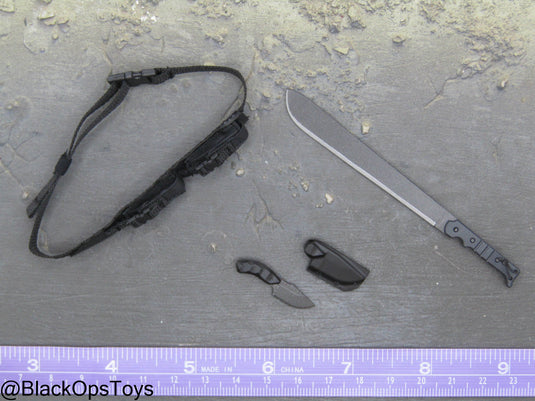 PMC - Weapon Specialist - Machete & Knife w/Holster Set