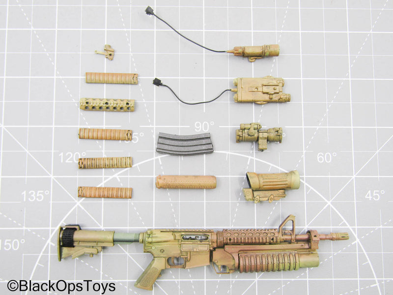 Load image into Gallery viewer, Desert Tan M4A1 Rifle w/M203 Grenade Launcher &amp; Attachments
