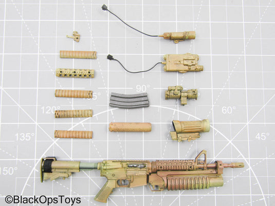 Desert Tan M4A1 Rifle w/M203 Grenade Launcher & Attachments