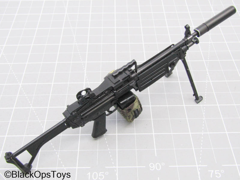 Load image into Gallery viewer, Black M249 Saw LMG w/Ammo Bag &amp; Belt (Soldier Story)
