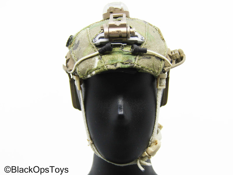 Load image into Gallery viewer, Multicam Camo Tactical Helmet w/Attachments
