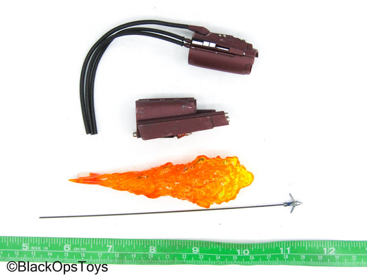 Star Wars - Boba Fett - Red Gauntlets w/Grappling Hook & Flamethrower FX