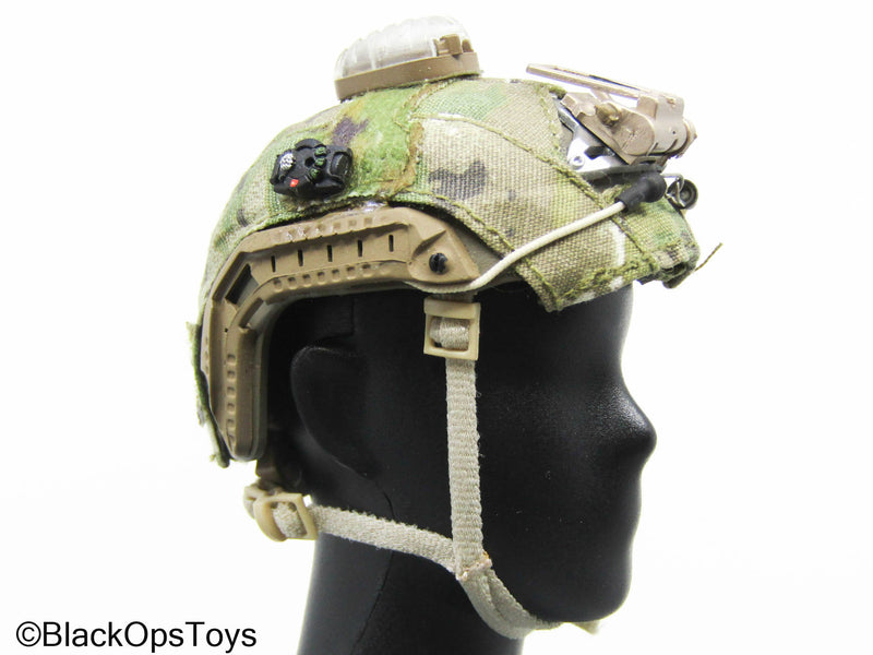 Load image into Gallery viewer, Multicam Camo Tactical Helmet w/Attachments
