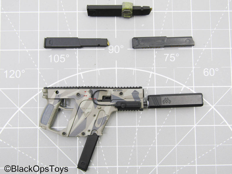 Load image into Gallery viewer, Woodland Delta Kriss Vector SDP w/Weapon Attachments (DAM Toys)
