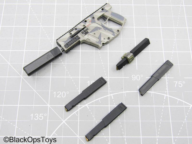Load image into Gallery viewer, Woodland Delta Kriss Vector SDP w/Weapon Attachments (DAM Toys)
