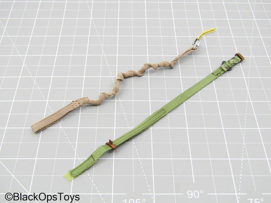 Green Camo Belt w/Tan Retention Lanyard