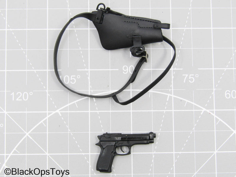 Load image into Gallery viewer, Black Pistol w/Belt &amp; Holster (Dragon)
