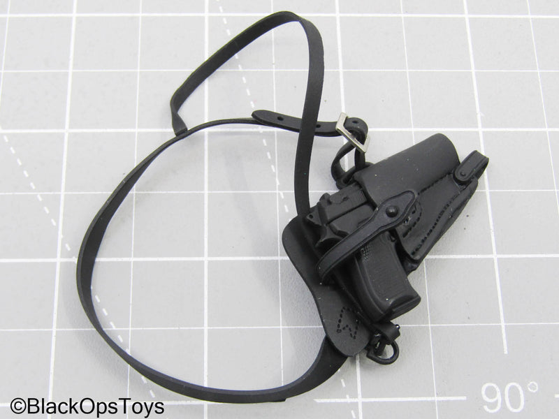 Load image into Gallery viewer, Black Pistol w/Belt &amp; Holster (Dragon)
