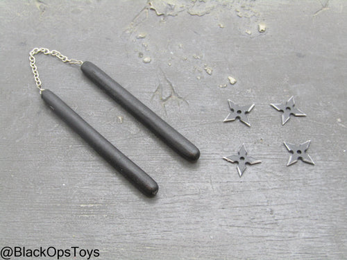 GI JOE Cobra Ninja - Nunchucks w/Throwing Stars (x4)