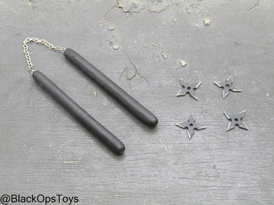 GI JOE Cobra Ninja - Nunchucks w/Throwing Stars (x4)