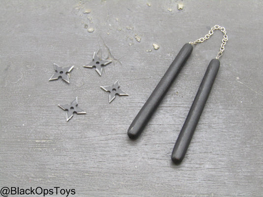 GI JOE Cobra Ninja - Nunchucks w/Throwing Stars (x4)