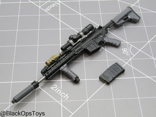 Black AR15 Rifle w/Attachment Set