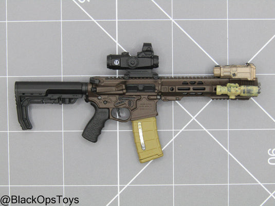 Black & Brown AR15 Rifle w/Attachment Set
