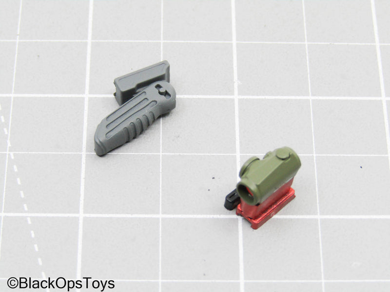 Load image into Gallery viewer, Olive Green Red Dot Sight w/Grey Foregrip
