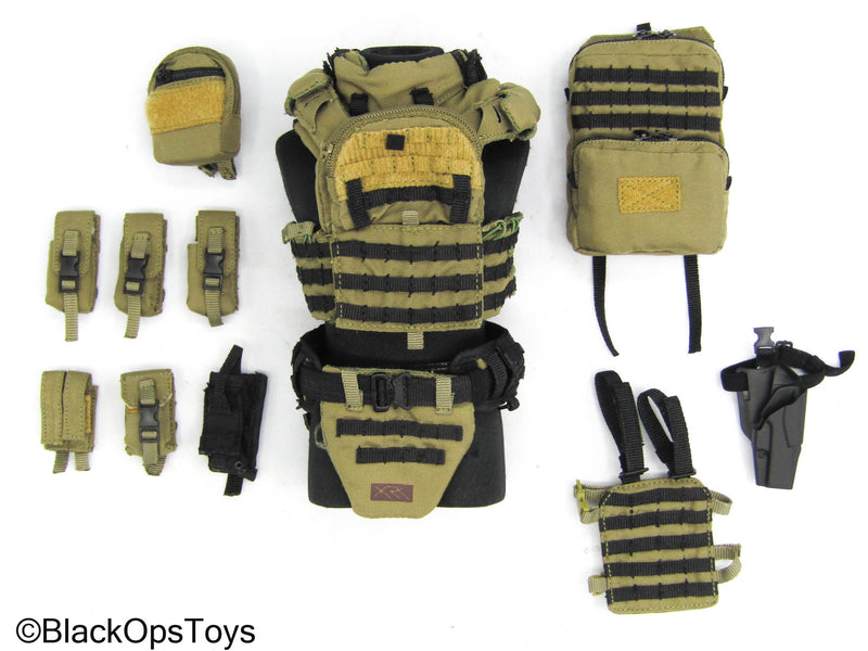 Load image into Gallery viewer, Modern Battlefield - Zimo - Tan MOLLE Chest Armor w/Pouch Set
