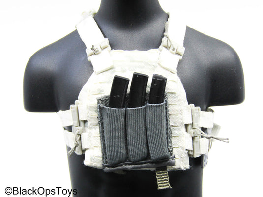Female ACU MOLLE Plate Carrier Vest w/Pack & MP5 Mag Sticks