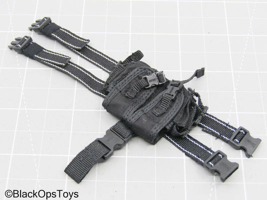 Black Drop Leg Dual Mag Pouch