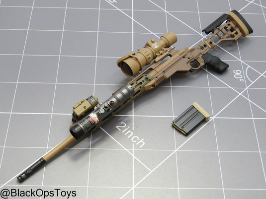 Tan Sniper Rifle w/Thermal Scope & Attachment Set