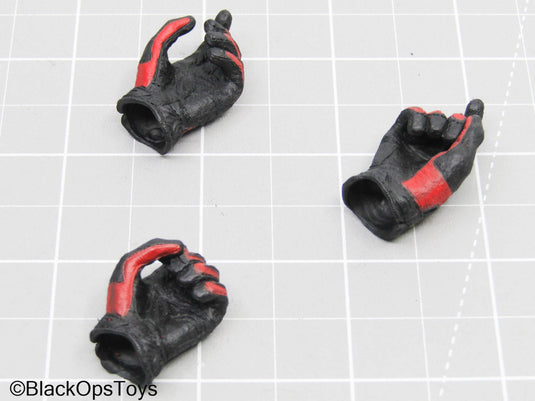 Black & Red Gloved Hands (x3) (Soldier Story)