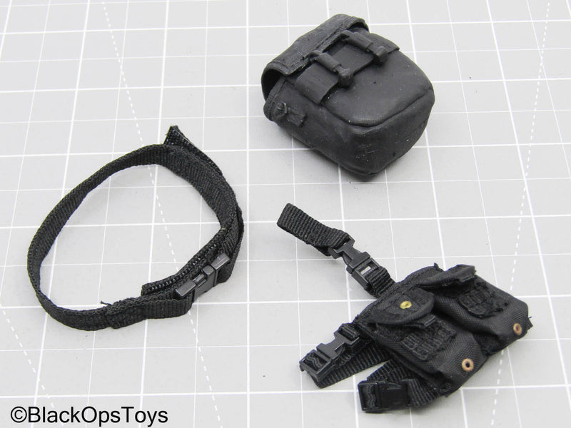 Load image into Gallery viewer, Black Belt w/Pouch Set
