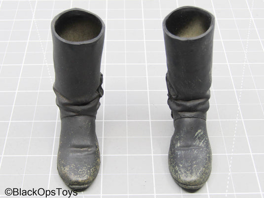 Black Cowboy Boots (Peg Type) (READ DESC)