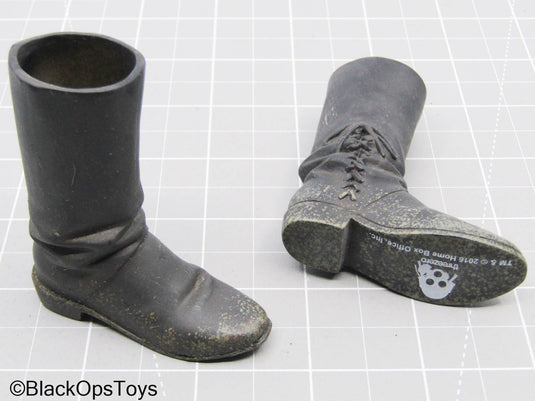 Black Cowboy Boots (Peg Type) (READ DESC)