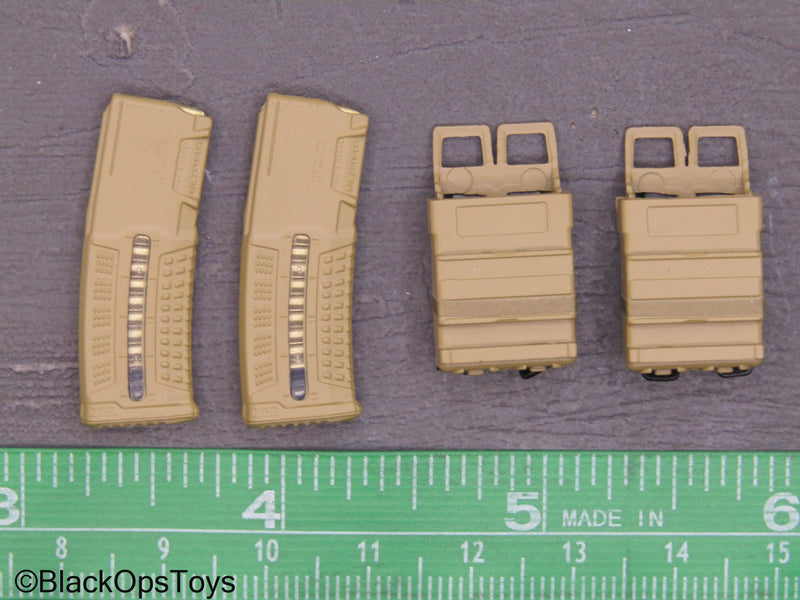 Load image into Gallery viewer, Special Forces - Tan 5.56 Window Magazines w/Holsters
