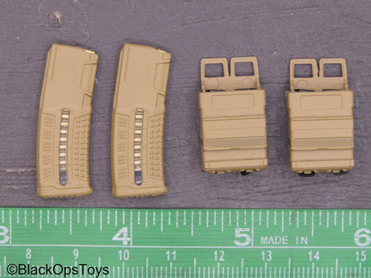 Special Forces - Tan 5.56 Window Magazines w/Holsters