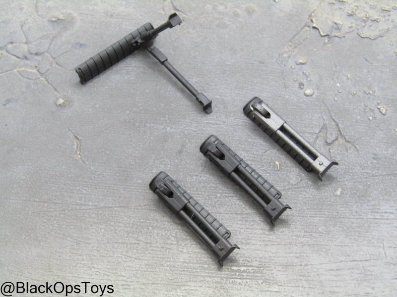 Load image into Gallery viewer, Black Folded &amp; Unfolded Bipod Rail Cover Set
