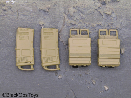 Special Forces - 20 Round Tan Magazines w/Holsters