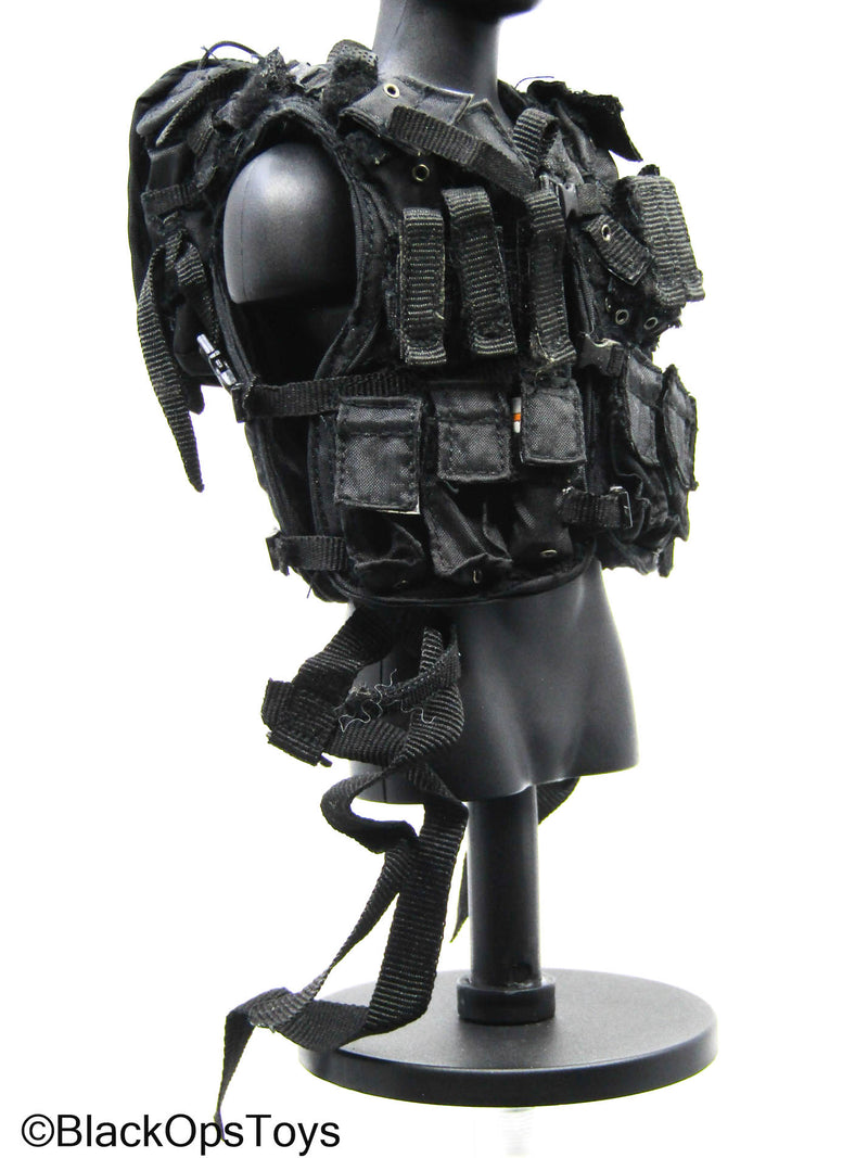 Load image into Gallery viewer, Black Tactical Vest w/Pouch Lot (Hot Toys)
