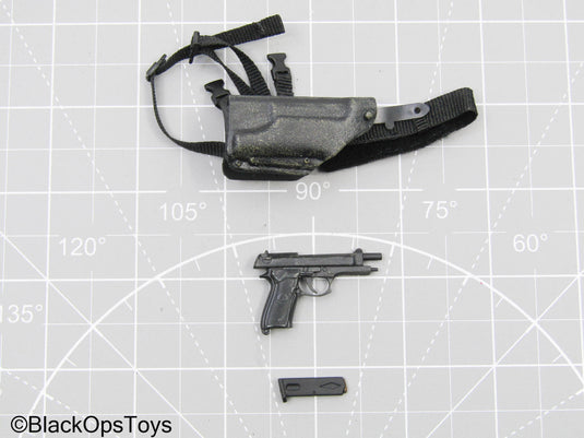 Black Pistol w/Left-Handed Drop Leg Holster