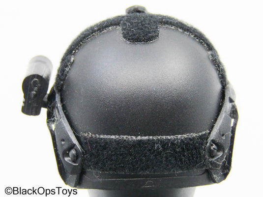 Black Tactical Helmet w/Light & Camera Attachments