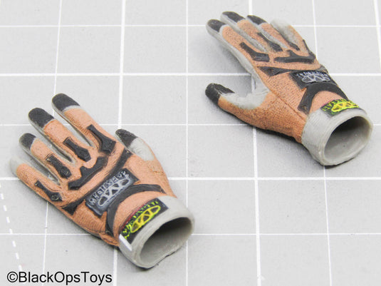 Gray & Tan Gloved Hands