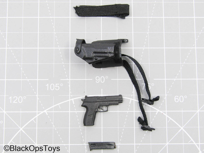 Load image into Gallery viewer, Black Pistol w/Drop Leg Holster
