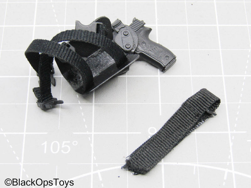 Load image into Gallery viewer, Black Pistol w/Drop Leg Holster
